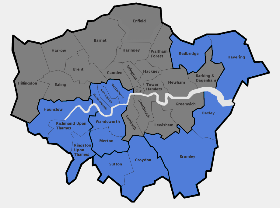 constituency map of london